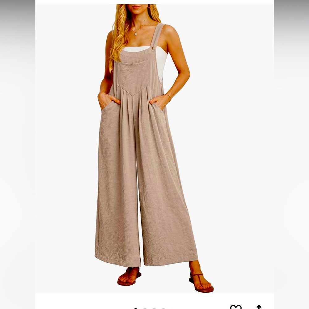 3/$30 Cute tan boho style  khaki jumpsuit ‘ NWTO !!! In package still !!